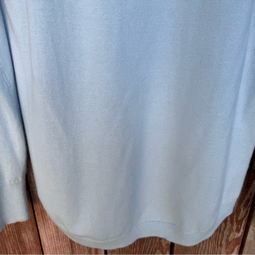 Loft Light Blue Long Sleeve Sweater Size Medium. - Picture 14 of 15
